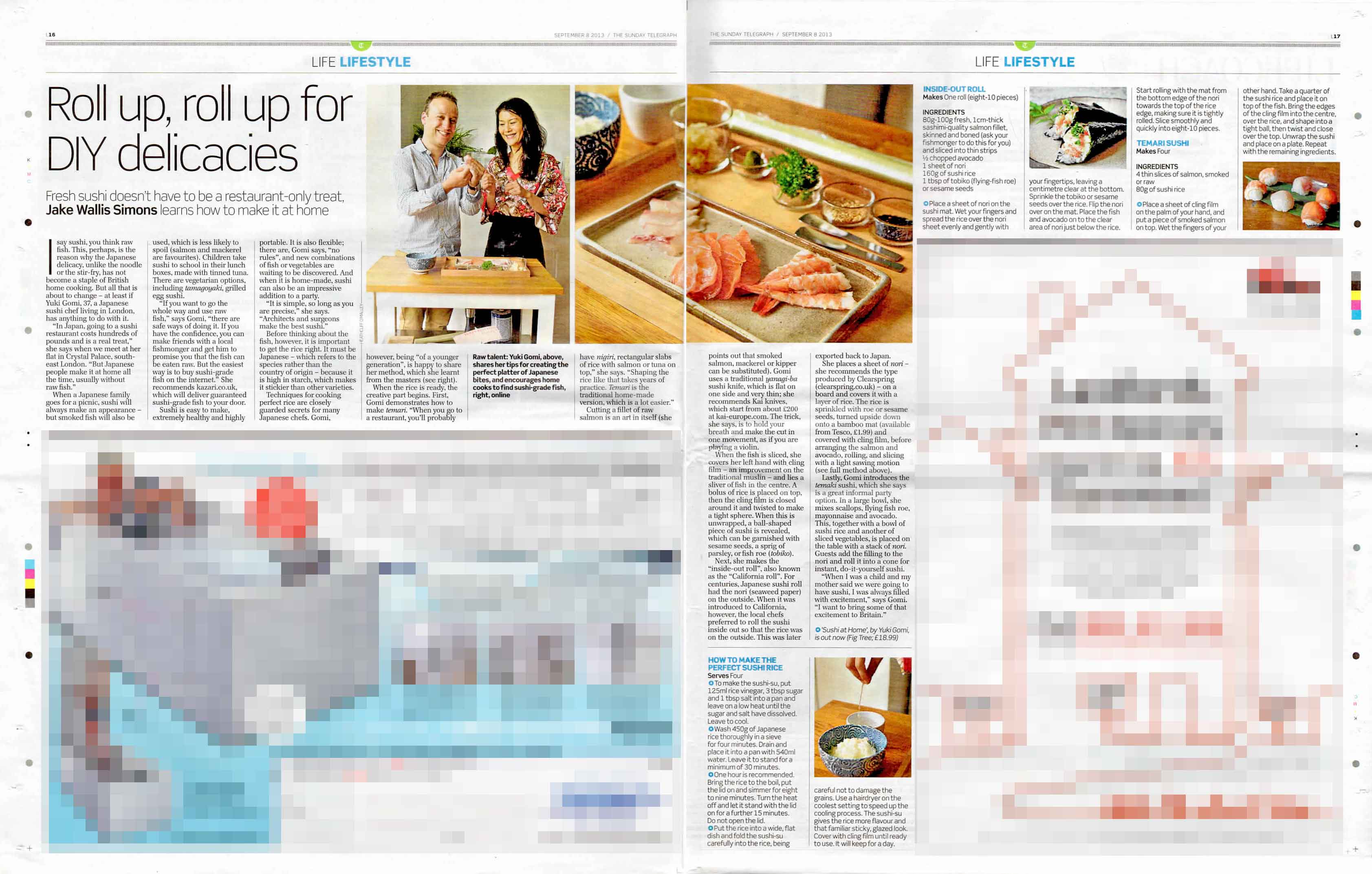 Sushi Rolling - Sunday Telegraph Feature Sushi Rolling - Sunday Telegraph Feature