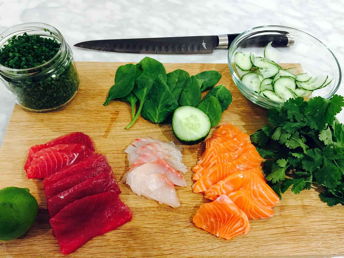 these are the ingredients you will need to make te mari sushi canapes